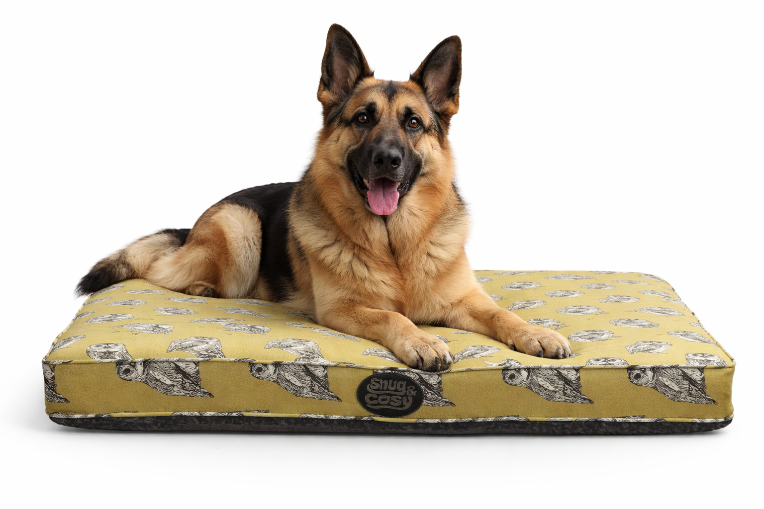Memory Foam Dog  Pet Lounger - Owl Print 120cm x 70cm