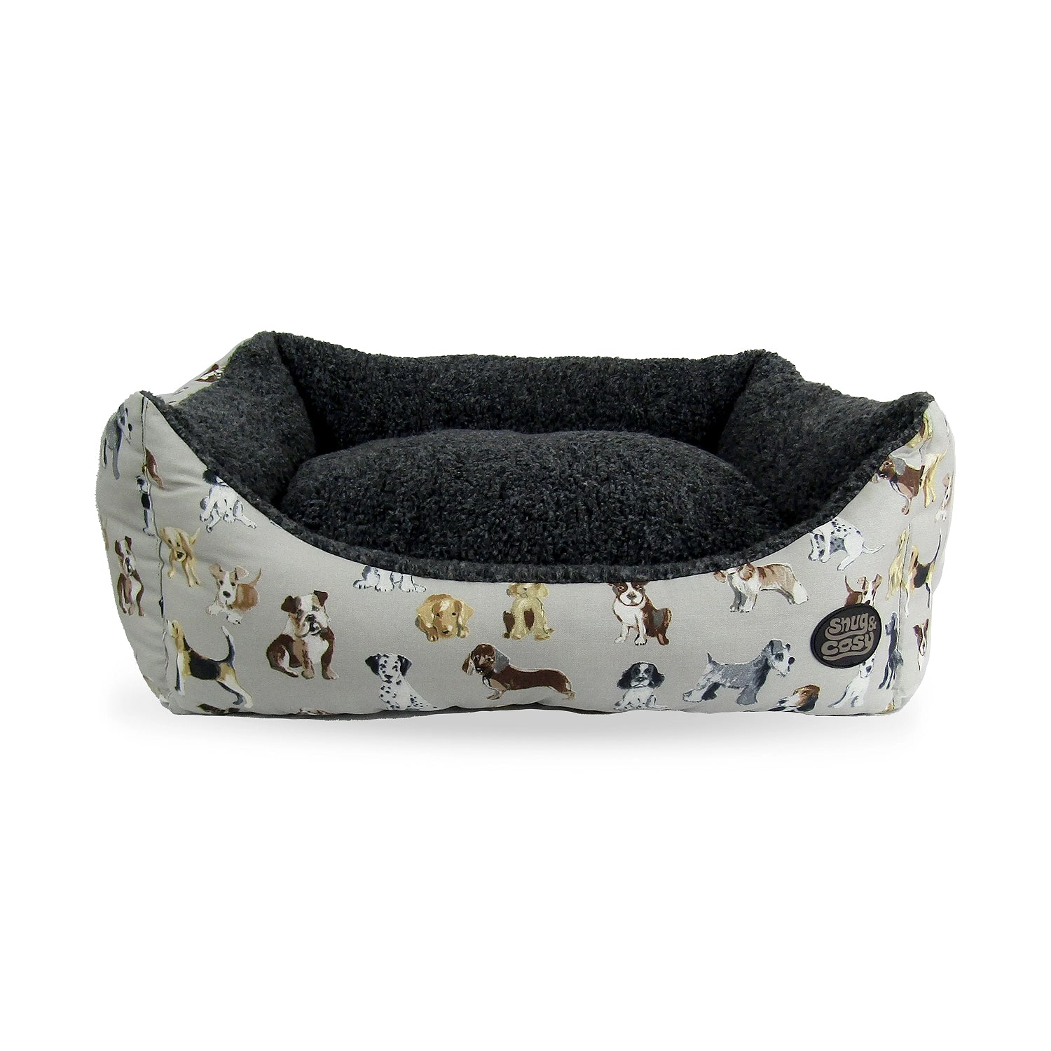 Dog Print Bed Soft Durable Pet Rectangle