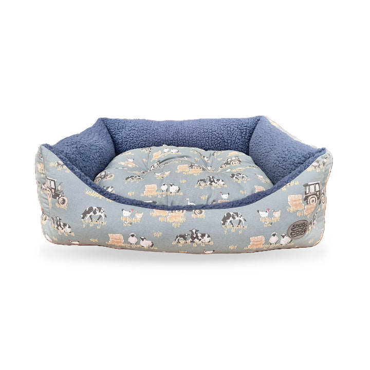 Farmyard Blue Rectangle Bed