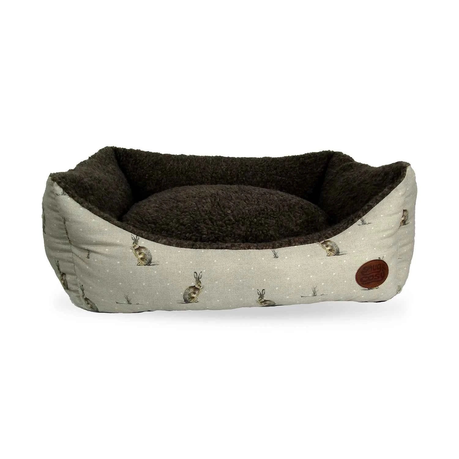 Hare Print Bed - for dogs Snug and Cosy Pets