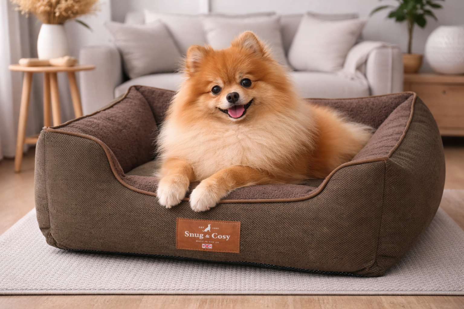 HERITAGE TWEED DOG PET HIGH SIDED ORTHOPAEDIC BED - Dog Bed for dogs Snug and Cosy Pets
