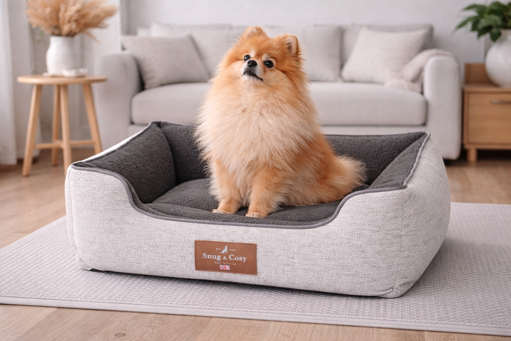 HERITAGE TWEED DOG PET HIGH SIDED ORTHOPAEDIC BED - Dog Bed for dogs Snug and Cosy Pets