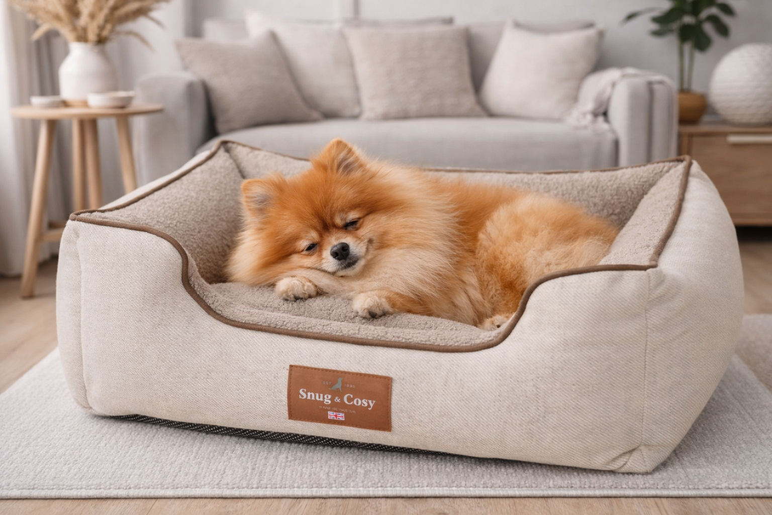 HERITAGE TWEED DOG PET HIGH SIDED ORTHOPAEDIC BED - Dog Bed for dogs Snug and Cosy Pets