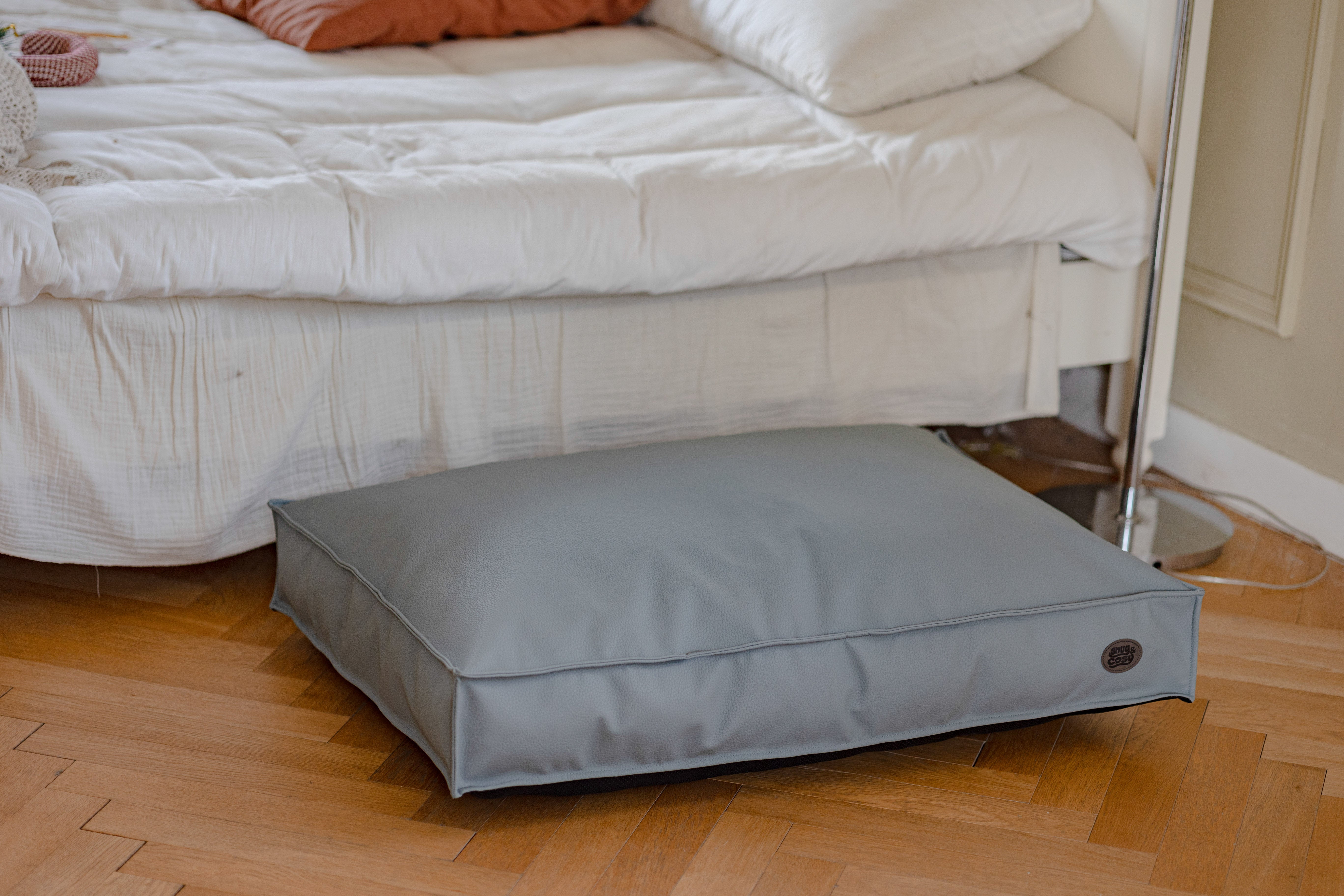 Monza  Faux Leather Dog Lounger Cushion