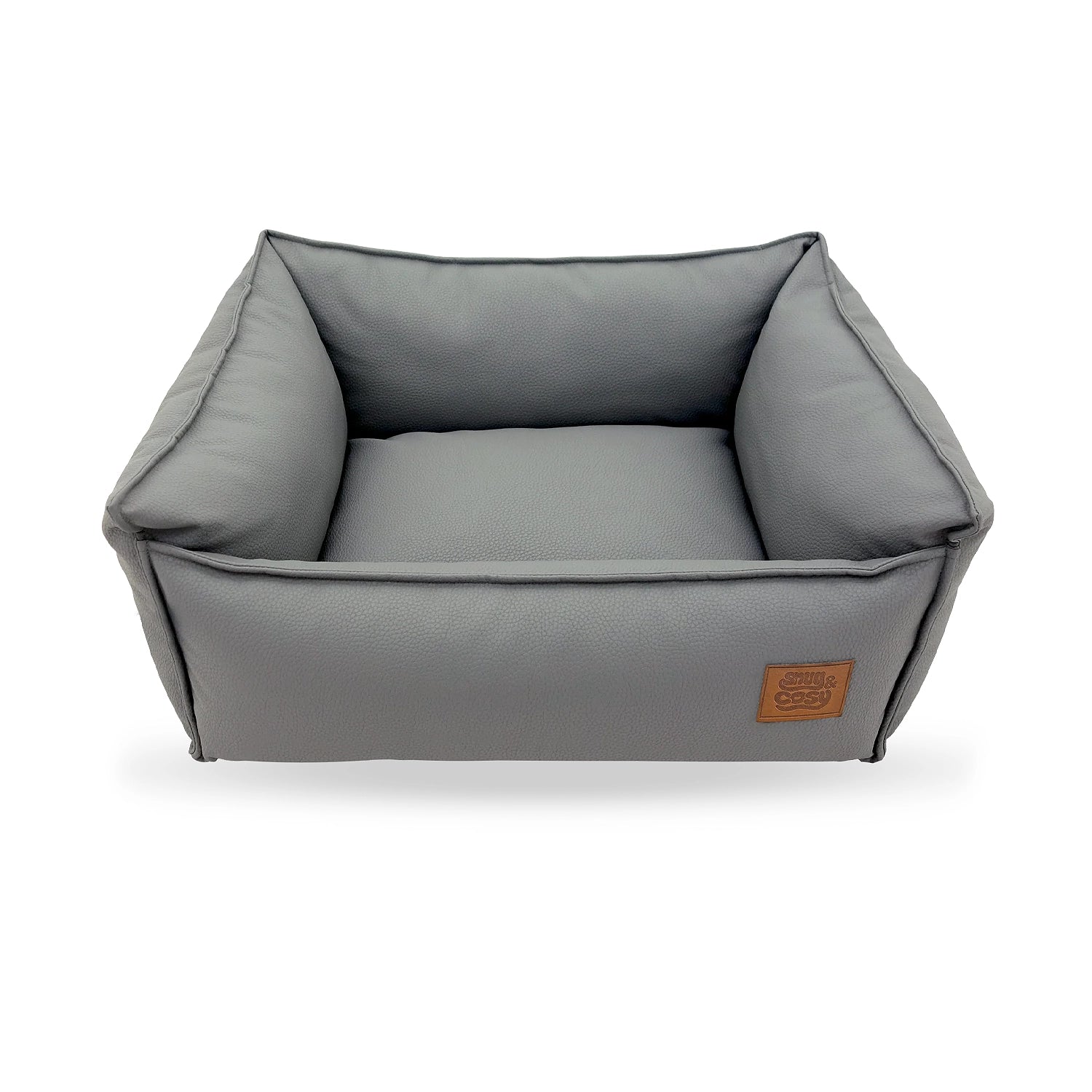 Monza Faux Leather Box  Bed