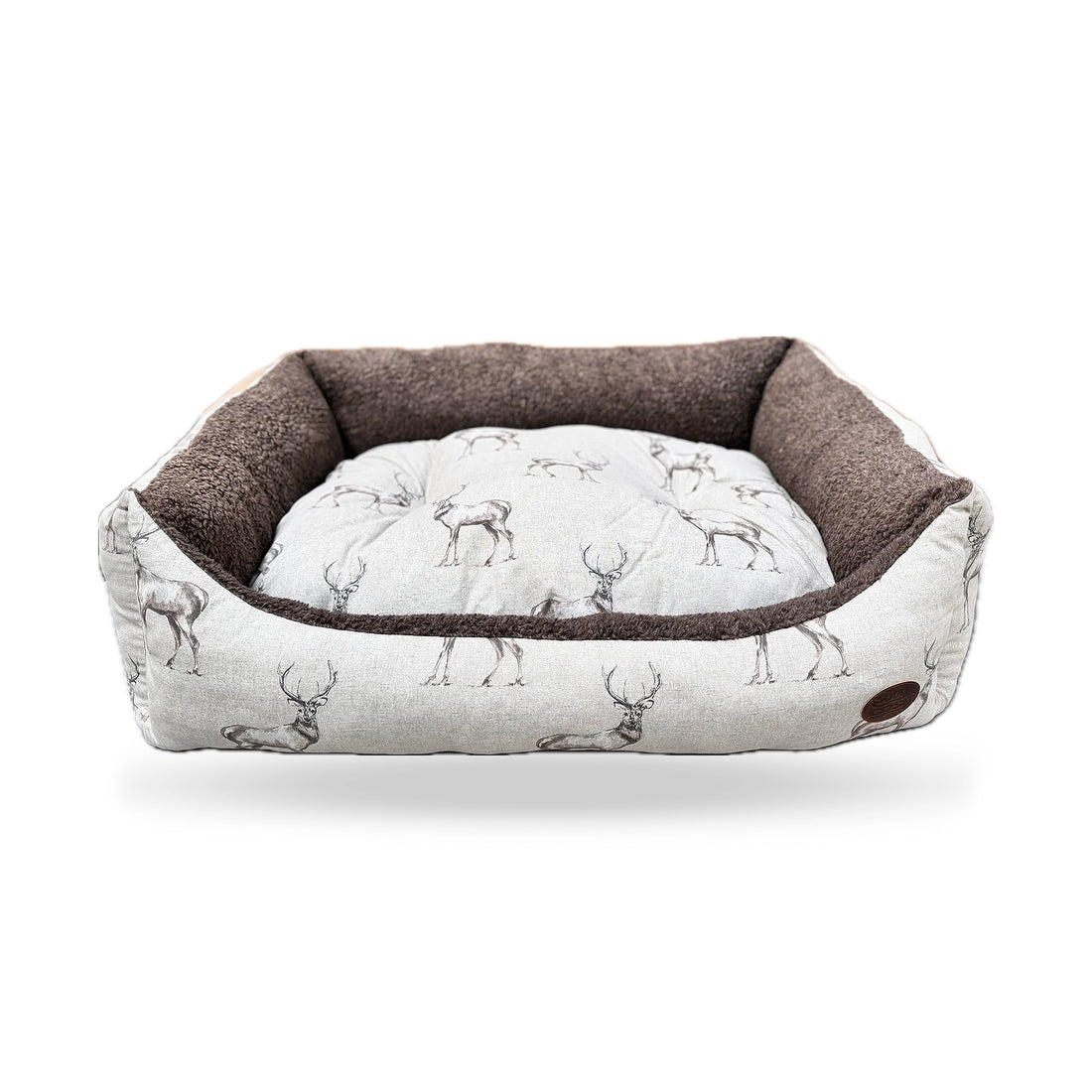 Moorland Stag Reversible Rectangle Dog Bed - Pet Beds for dogs Snug and Cosy Pets