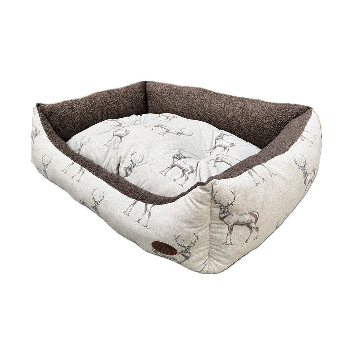 Moorland Stag Reversible Rectangle Dog Bed
