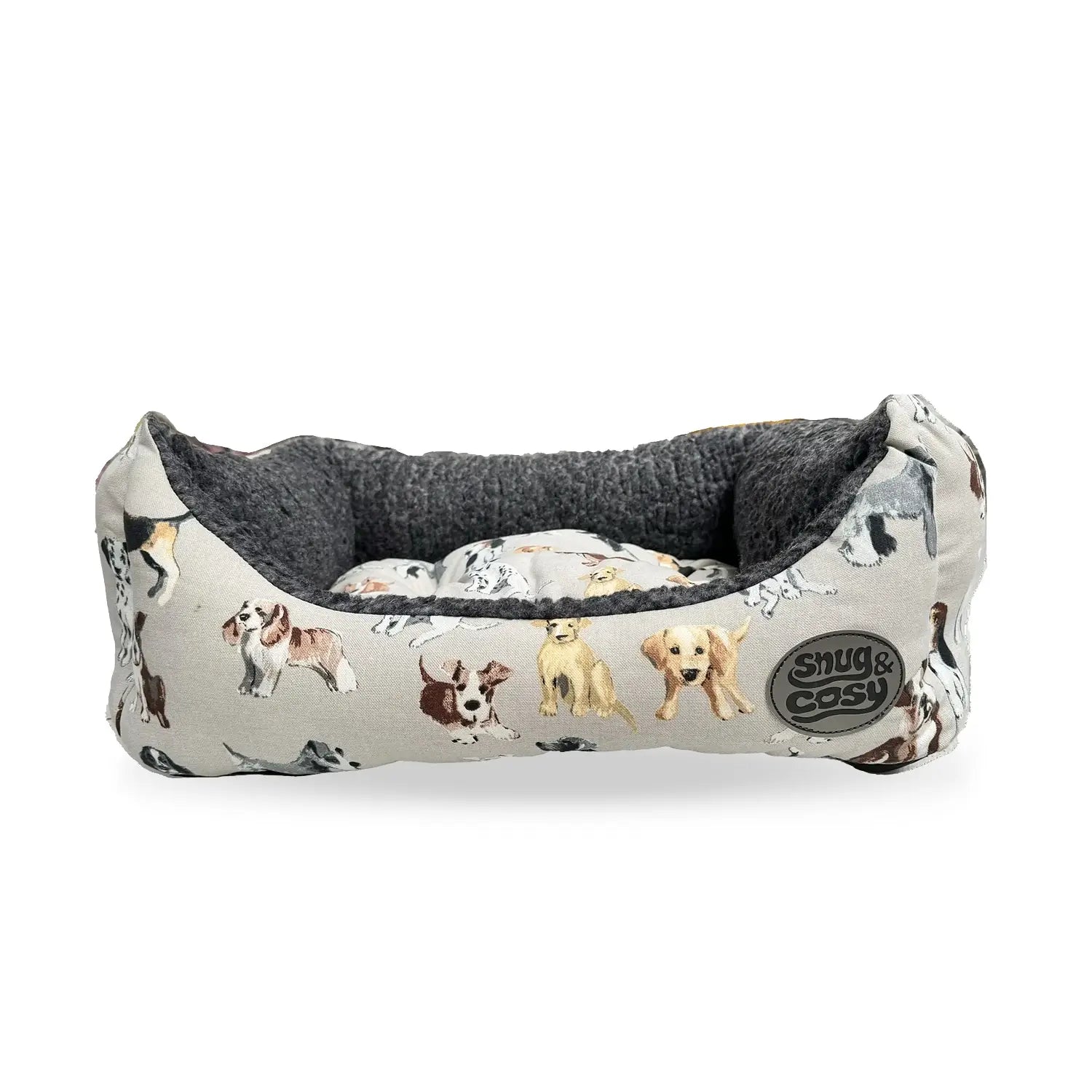 Dog Print Bed Soft Durable Pet Rectangle