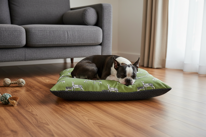 Sage Deer Print Dog Lounger | Nature Range