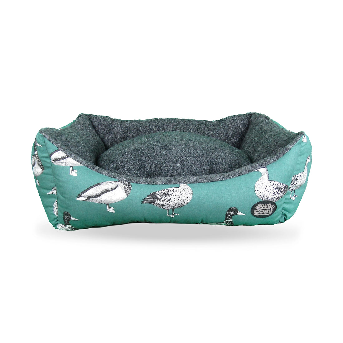 Teal Duck Print Bed