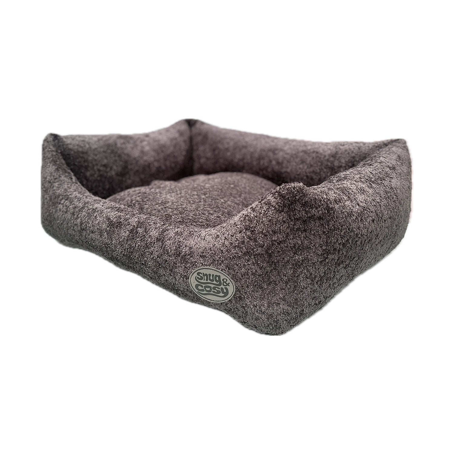 Luxury Teddy Boucle Dog Puppy Bed - Plush Pet Bed with Padded Sides - Dog Bed for dogs Snug and Cosy Pets