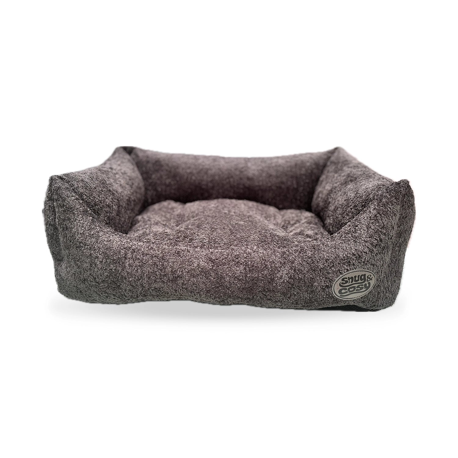 Luxury Teddy Boucle Dog Puppy Bed - Plush Pet Bed with Padded Sides - Dog Bed for dogs Snug and Cosy Pets