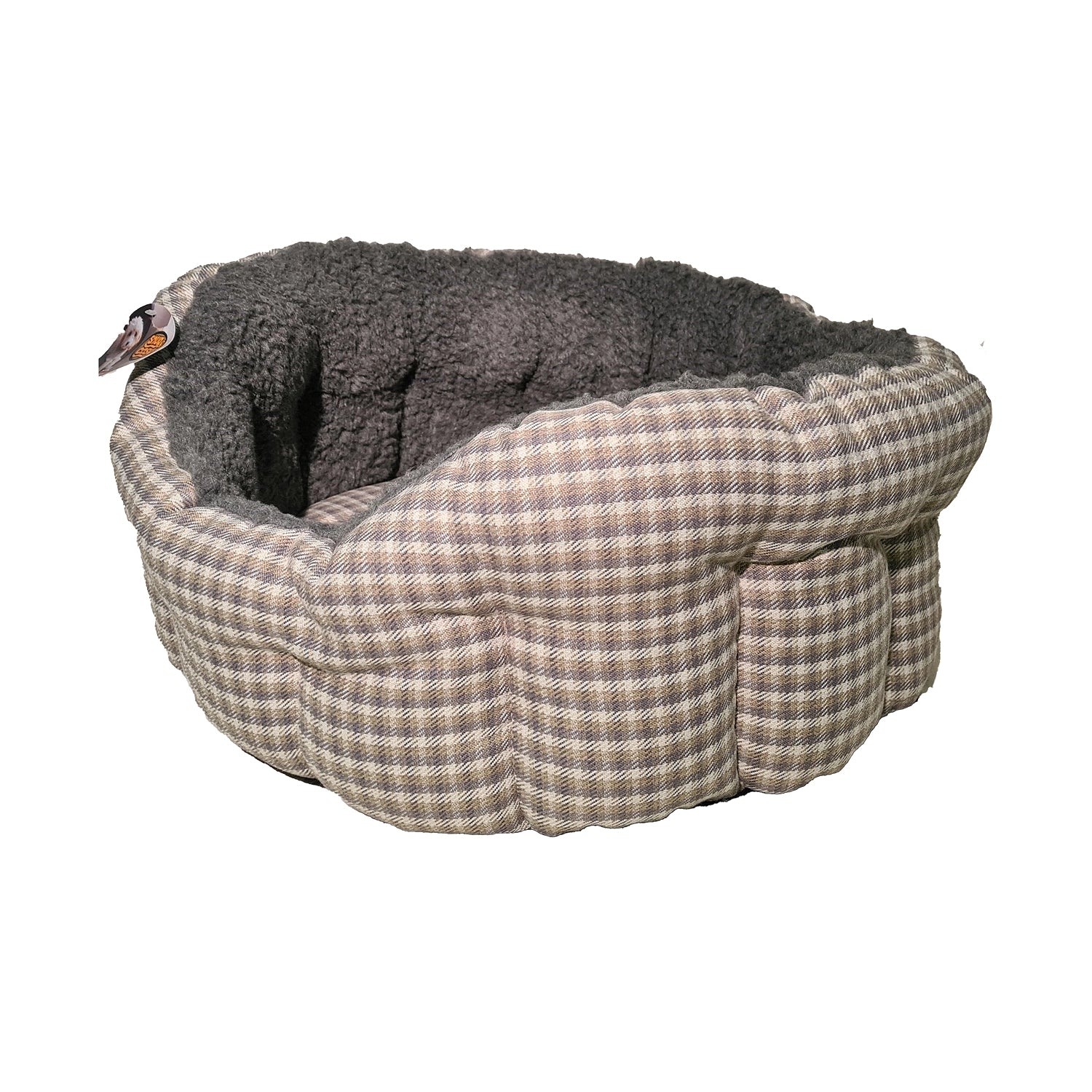 The Checked Softie Bed - for dogs Snug and Cosy Pets