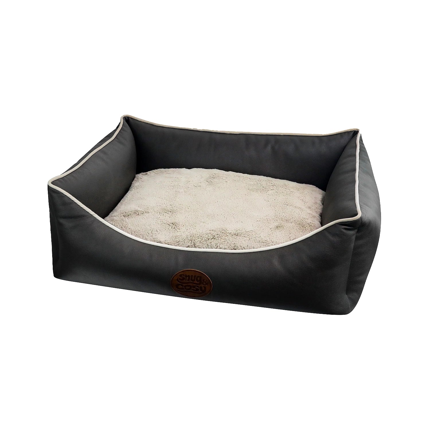 Tuscany Diamond Faux Leather Dog Bed