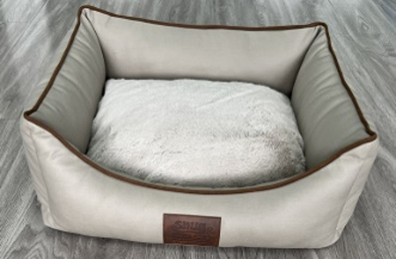 Tuscany Diamond Faux Leather Dog Bed