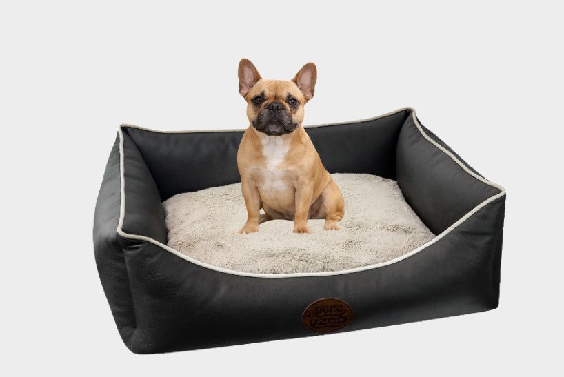 Tuscany Diamond Faux Leather Dog Bed - Dog Bed for dogs Snug and Cosy Pets
