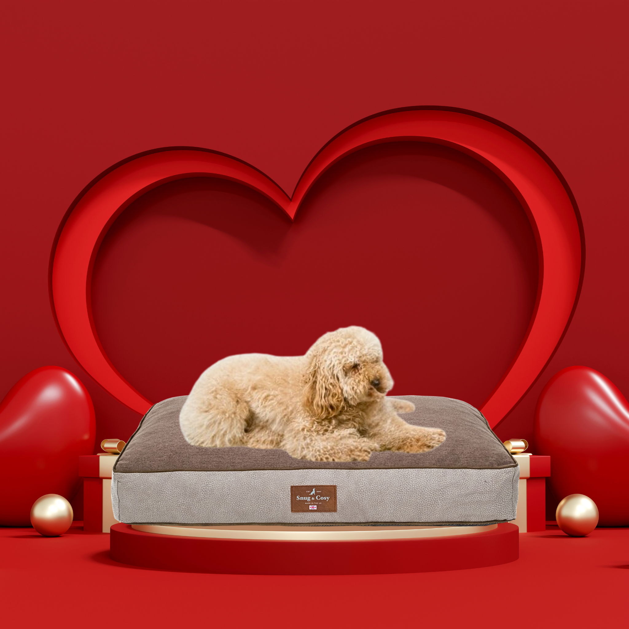 Elegance Faux Leather Dog Pet Lounger Mattress - Dog Bed for dogs Snug and Cosy Pets