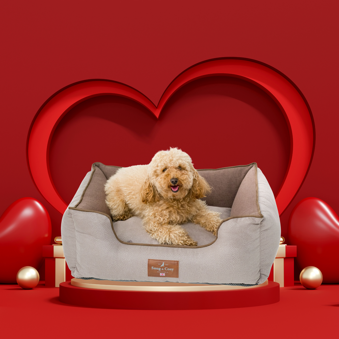 ELEGANCE Faux Leather High Sided Orthopaedic Dog Pet Bed - Dog Bed for dogs Snug and Cosy Pets