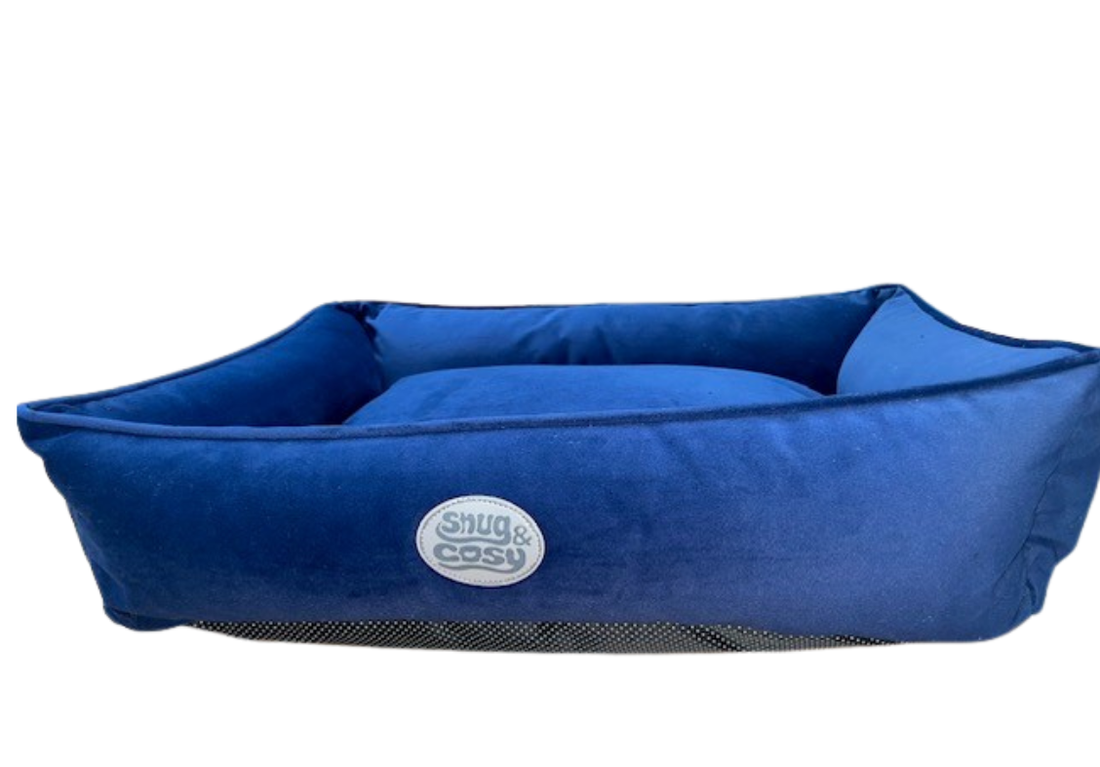 Charlie Dog Pet Bed Removable Cover Velvet Hollowfibre Filling