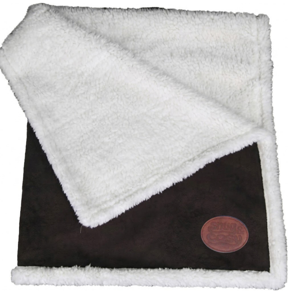 Novara Fleece Lined Pet Blanket – Brown Grey - Pet Blankets for dogs Snug and Cosy Pets
