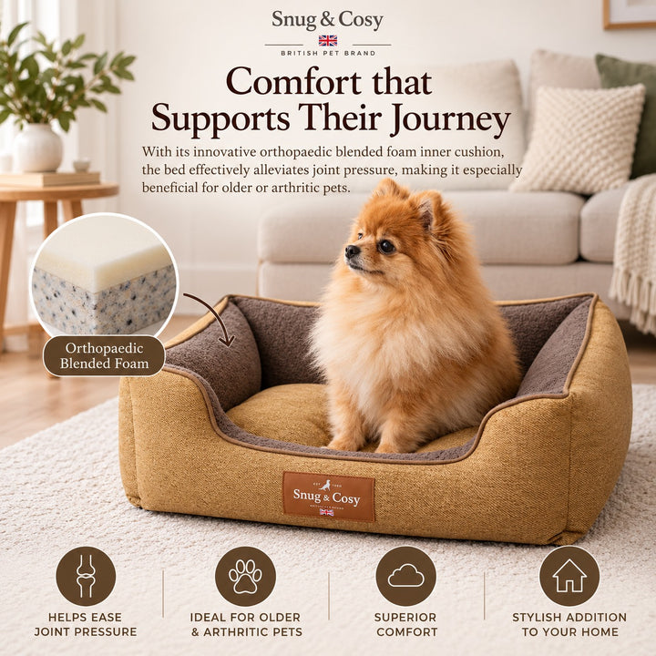 Heritage Tweed High Sided Orthopaedic Bed - Ultimate Comfort for Your Furry Friend