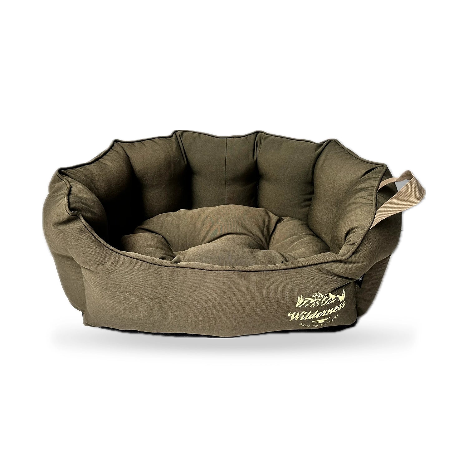 Wilderness Olive Snuggle Dog Bed - for dogs Snug and Cosy Pets