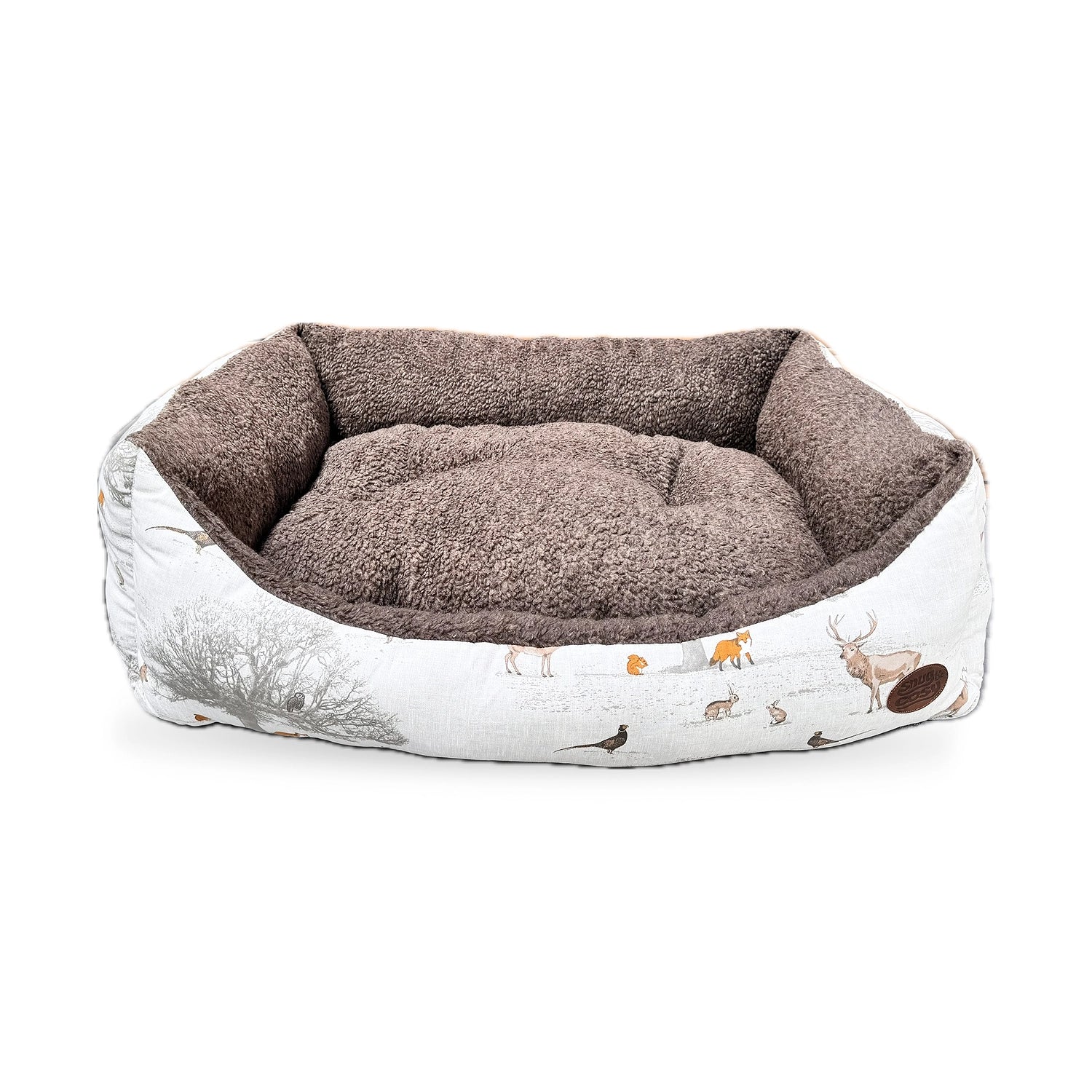 Woodland Cream Dog Rectangle Bed