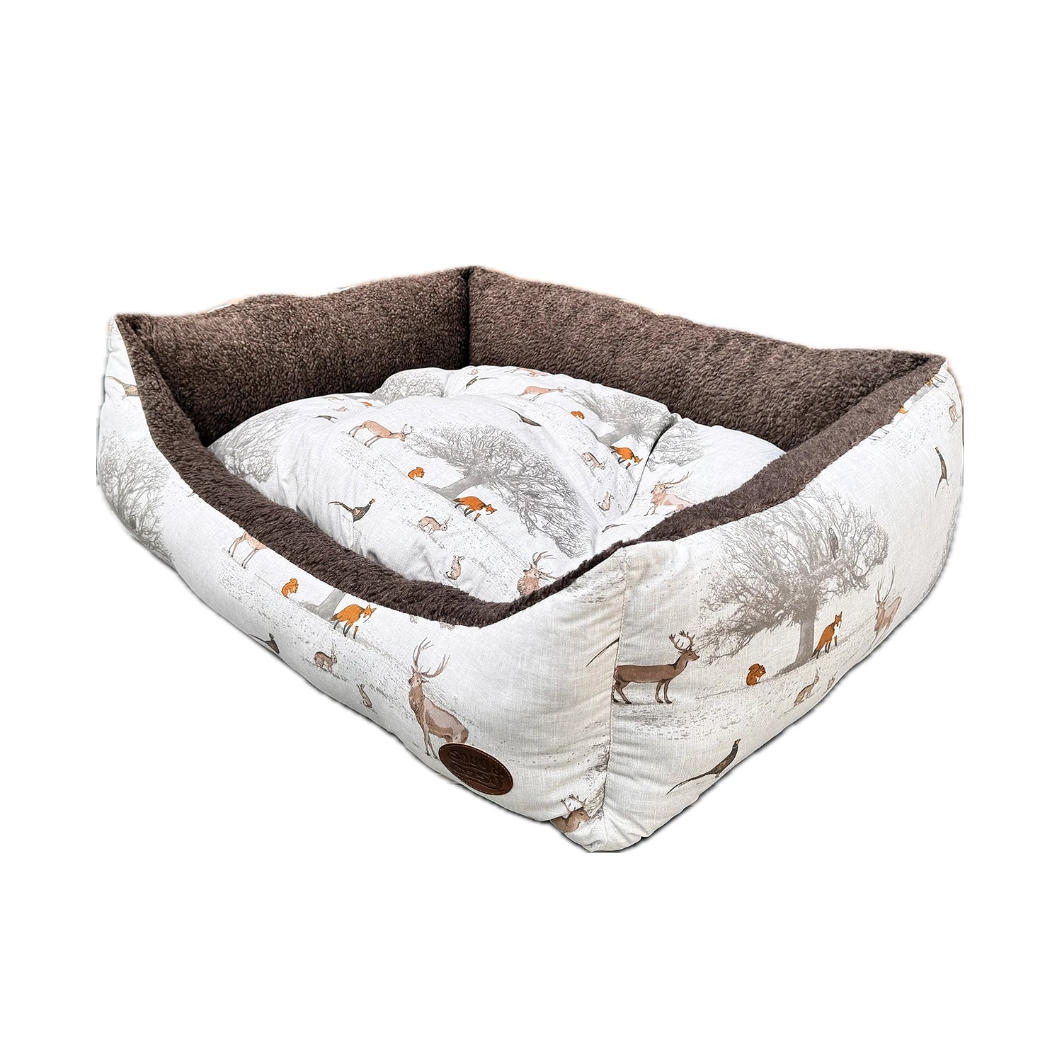 Woodland Cream Dog Rectangle Bed