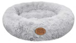 Anti Anxiety Donut Dog Bed - Grey Replacement Cover 90cm - Pet Beds for dogs Snug and Cosy Pets