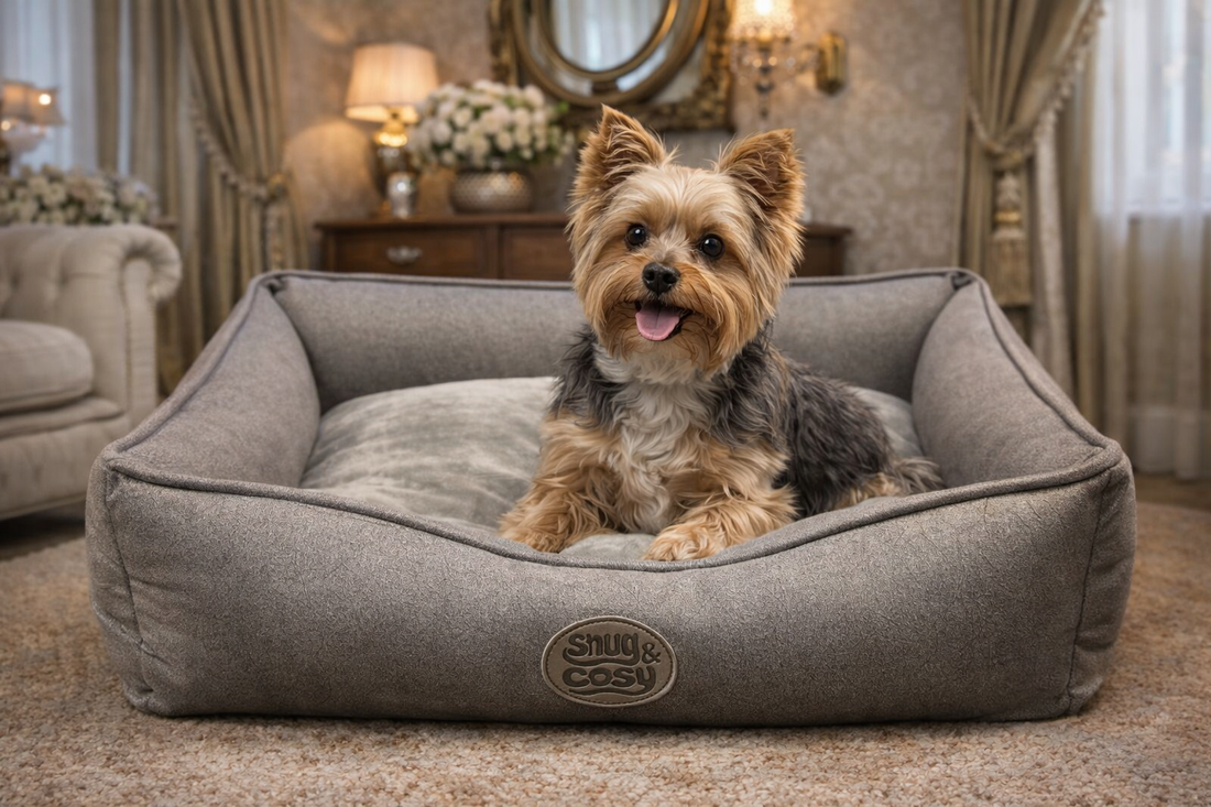 Charlie Dog Pet Bed Removable Cover Velvet Hollowfibre Filling