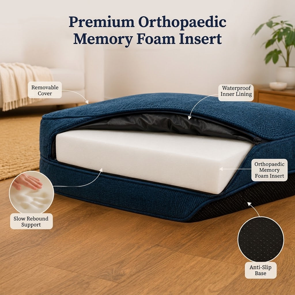 Ascot Orthopaedic Dog Lounger Beds - Comfort & Support for Your Pet - for dogs Snug and Cosy Pets