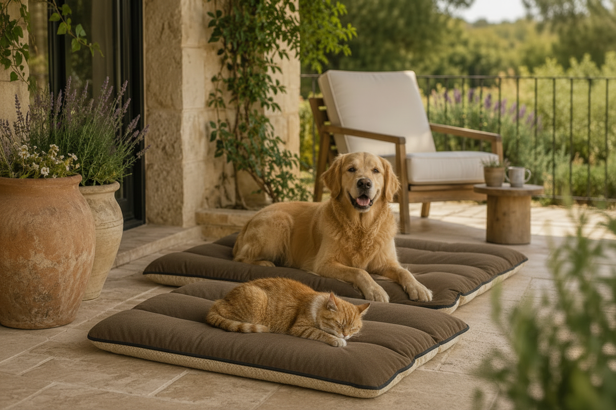 Memory Foam Range — Ribbed Dog Cushion - Dog Beds & Loungers for dogs Snug and Cosy Pets