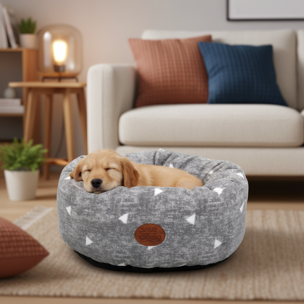 Sparkle Pet Donut Bed 18" - Cat Beds for dogs Snug and Cosy Pets