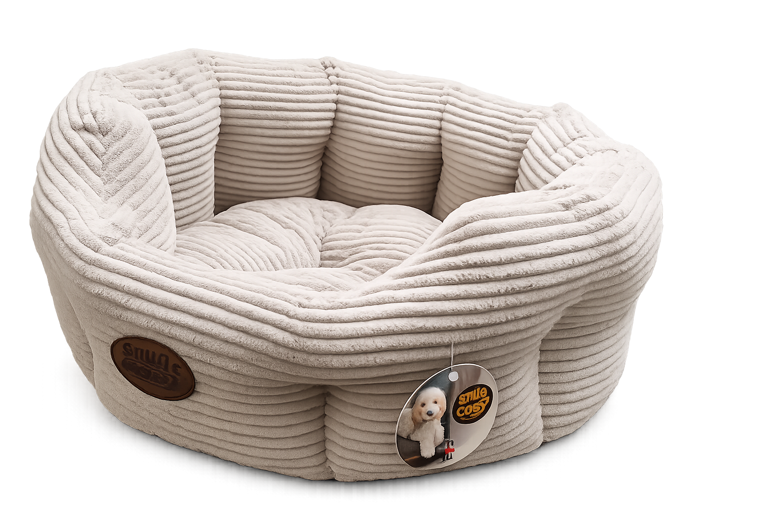 San Remo Oval Mink Dog Bed | Luxury Pet Bedding - Dog Bed for dogs Snug and Cosy Pets