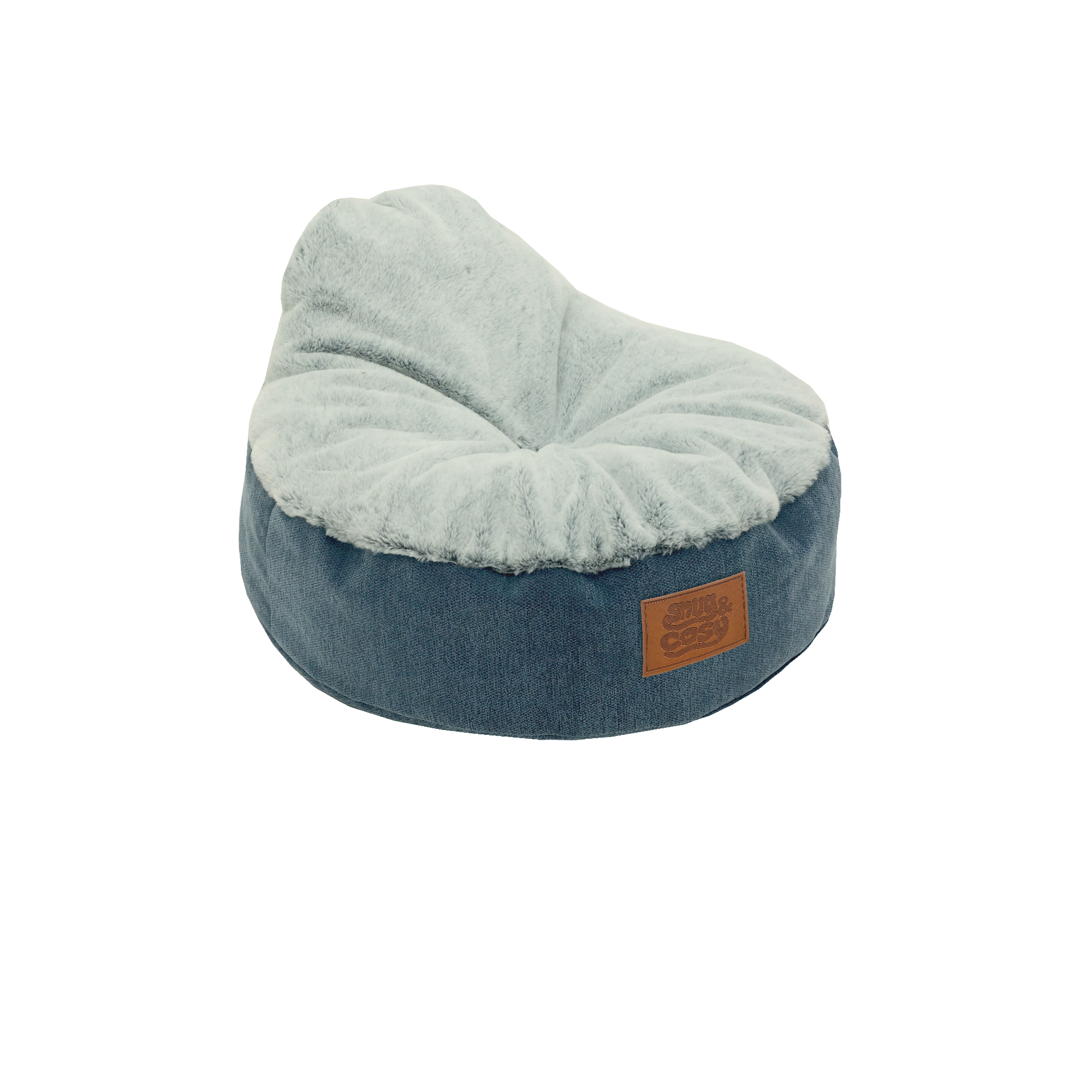Lazy Sofa Dog Pet Puppy Bed - Fleece-Lined Two-Tone Pet Sofa with Removable Cover - Pet Beds for dogs Snug and Cosy Pets