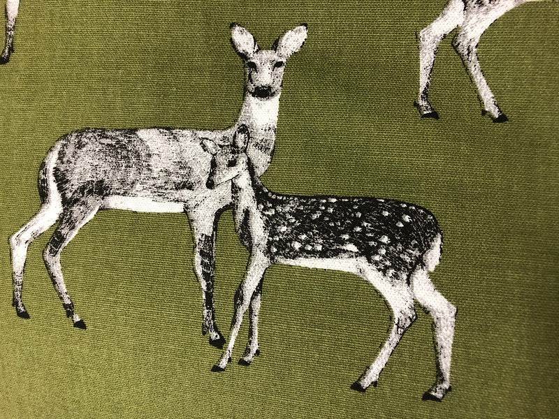 Sage Deer Print Bed