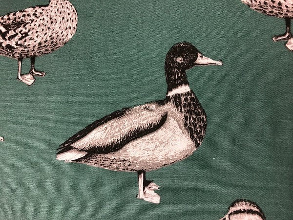 Teal Duck Print Bed