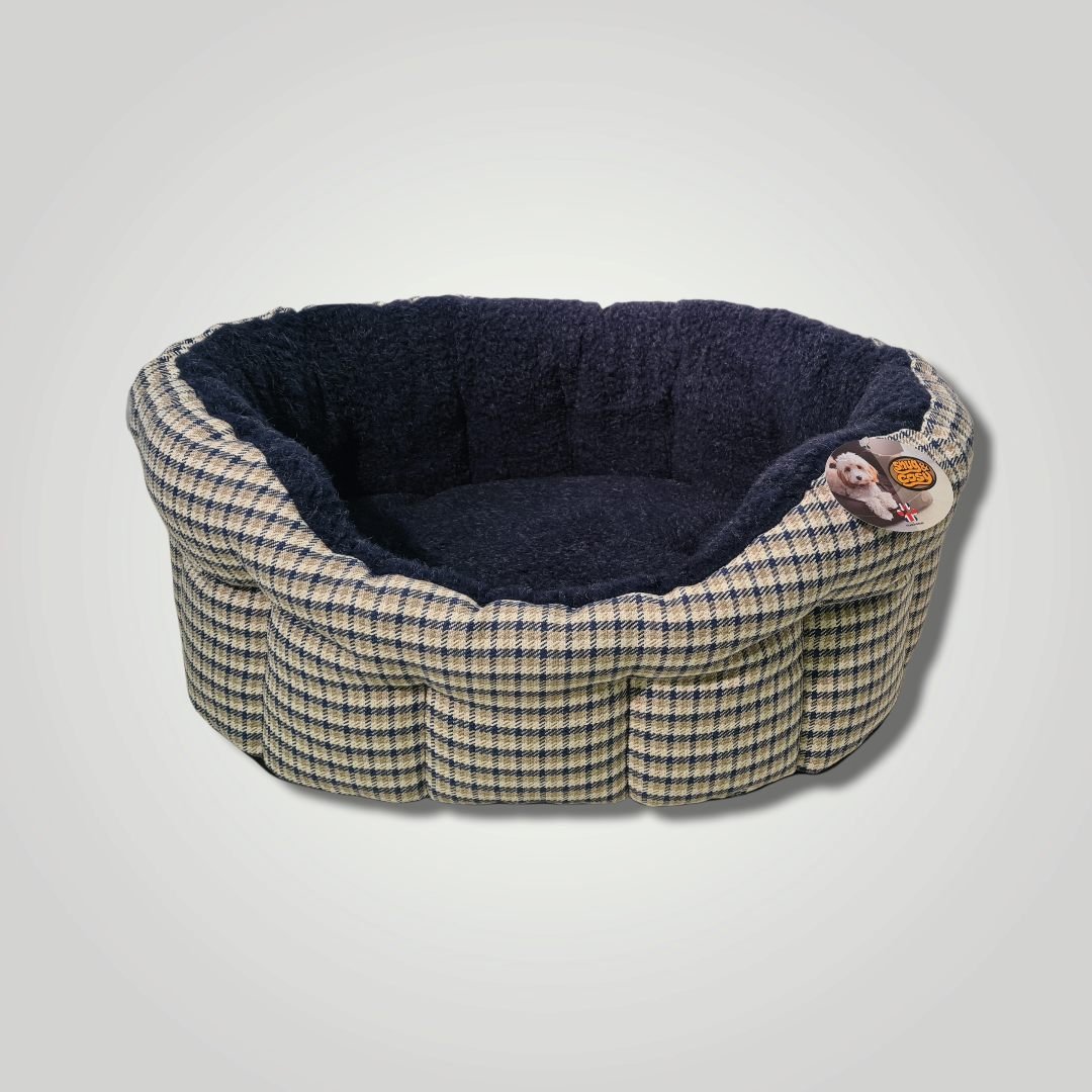 The Softie Navy Bed - for dogs Snug and Cosy Pets