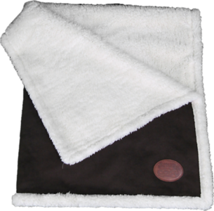 Brown Novara Fleece Lined Blanket