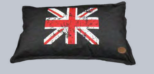 Union Jack Dog Bed Lounger Cushion  Denim Navy Blue